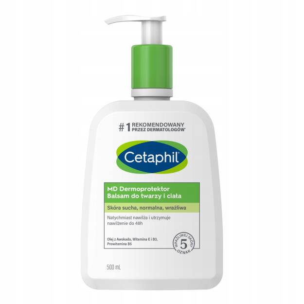 CETAPHIL MD Dermoprotektor, balsam do twarzy i ciała dla skóry suchej, normalnej, lub wrażliwej, 500 ml, 1 szt.