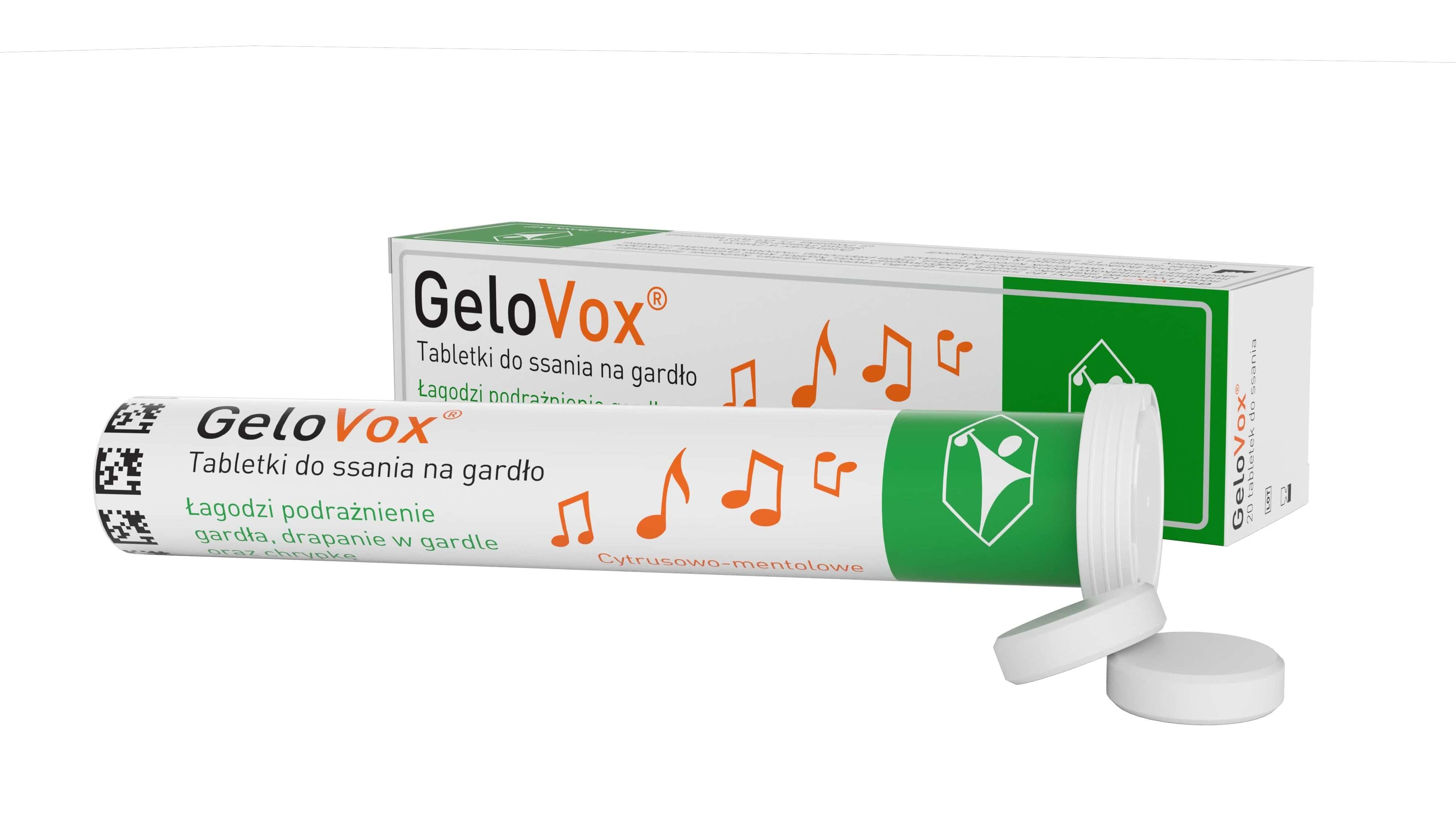 GeloVox , tabletki do ssania cytrusowo – mentolowe, 20 szt.