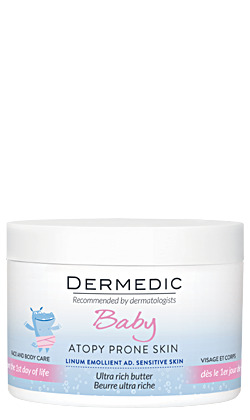 Dermedic Linum Emolient Baby masło intensywnie natłuszczające do twarzy i ciała, 225 ml