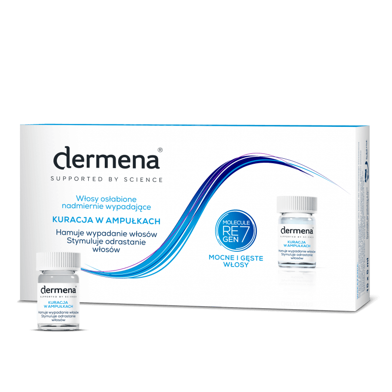 Dermena , kuracja w ampułkach do włosów osłabionych, nadmiernie wypadających, 15 x 5 ml