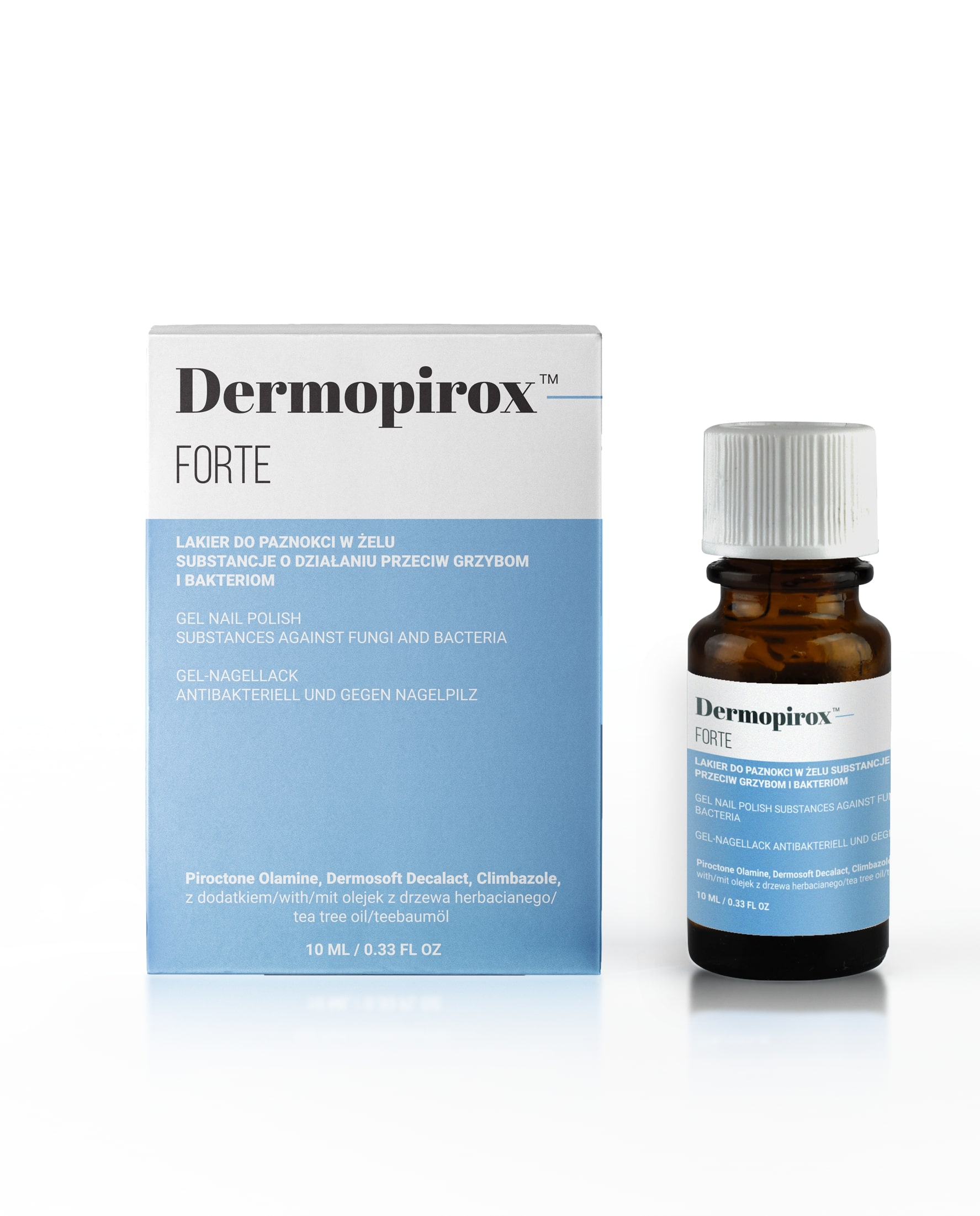 DERMOPIROX Forte, lakier przyspieszający regenerację zainfekowanych paznokci, 10 ml