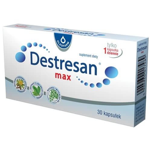 Destresan Max, kapsułki uspokajające w stanach napięcia nerwowego, 30 szt.