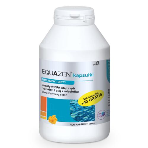 Equazen, kapsułki ze składnikami bogatymi w kwasy omega-3 i omega-6, 400 szt.