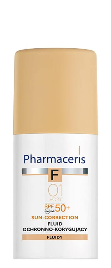Pharmaceris F, fluid ochronno – korygujący SPF 50+, odcień 01, 30 ml