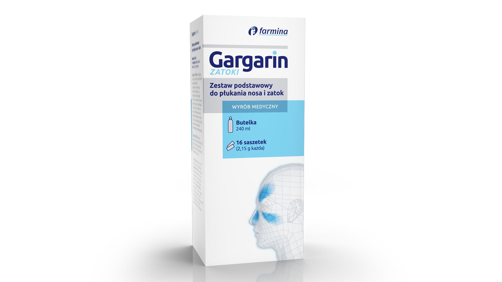 GARGARIN ZATOKI , zestaw podstawowy 16 saszetek + 1 irygator