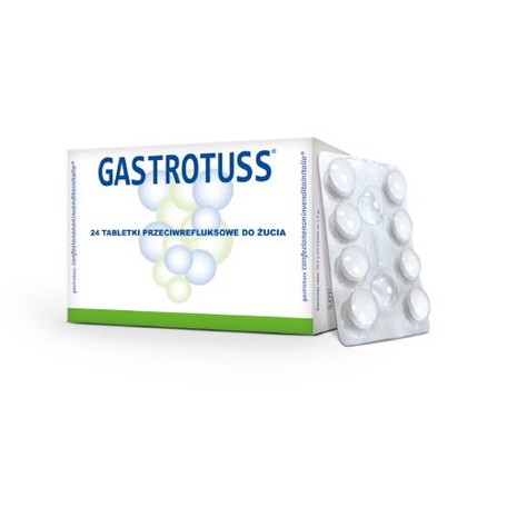 Gastrotuss, tabletki do żucia przeciwrefluksowe, 24 tabl.