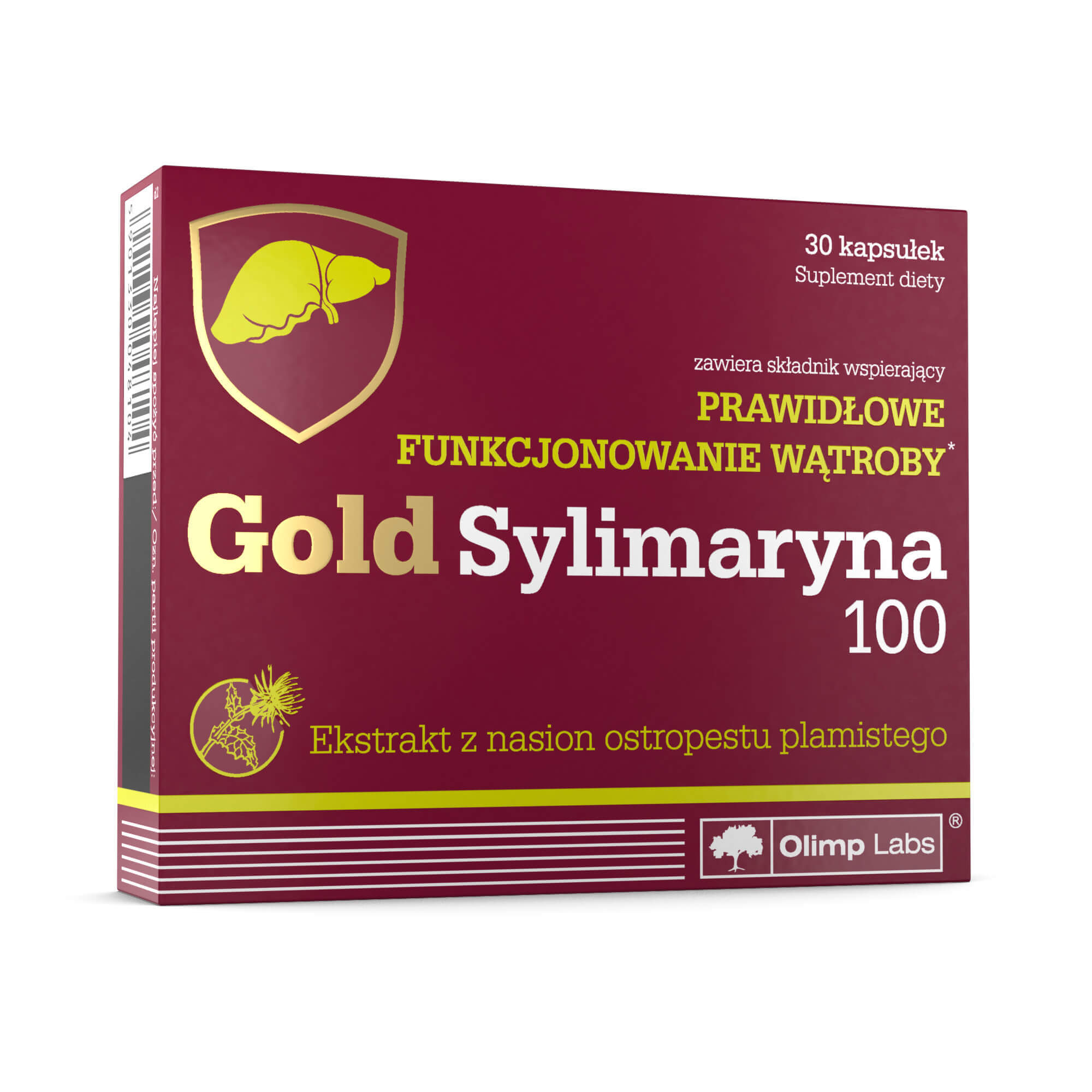Olimp Gold Sylimaryna 100, kapsułki ze składnikami wspierającymi funkcjonowanie wątroby, 30 szt.