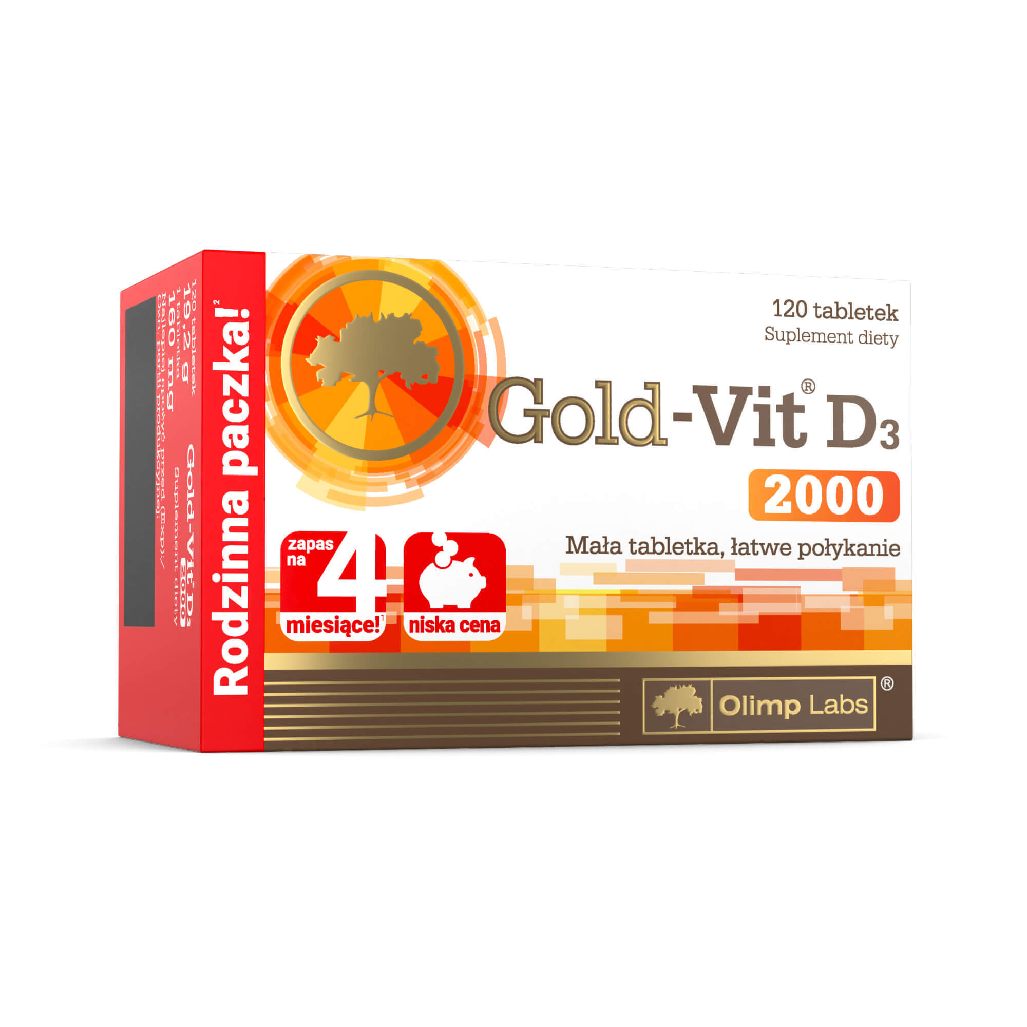 OLIMP Gold-Vit D3 2000, tabletki z witaminą D3, 120 szt.