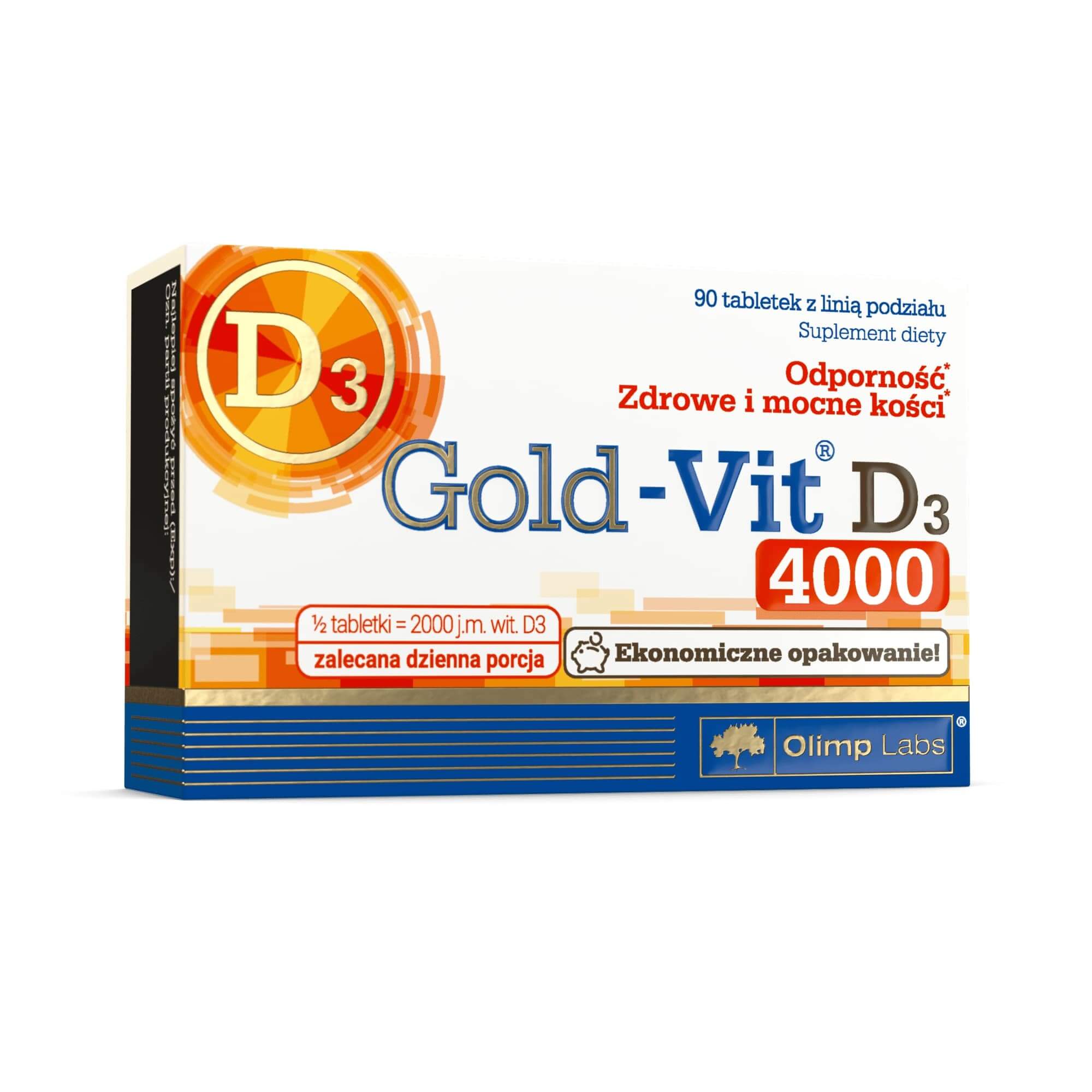 Olimp Gold-Vit D3 4000 , tabletki z witaminą D3, 90 szt.