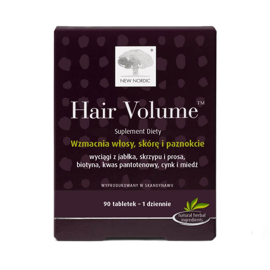 Hair Volume , tabletki ze składnikami wzmacniającymi włosy, skórę i paznokcie, 105 szt. (90 + 15)