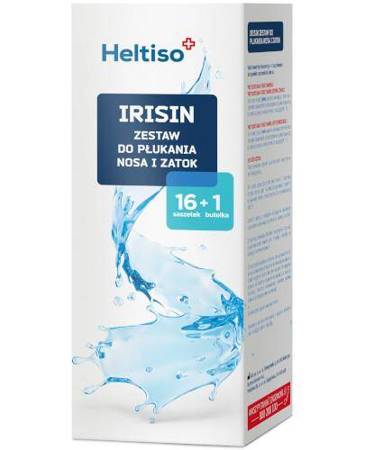 Heltiso Irisin , zestaw do płukania nosa i zatok, 1 butelka + 16 saszetek
