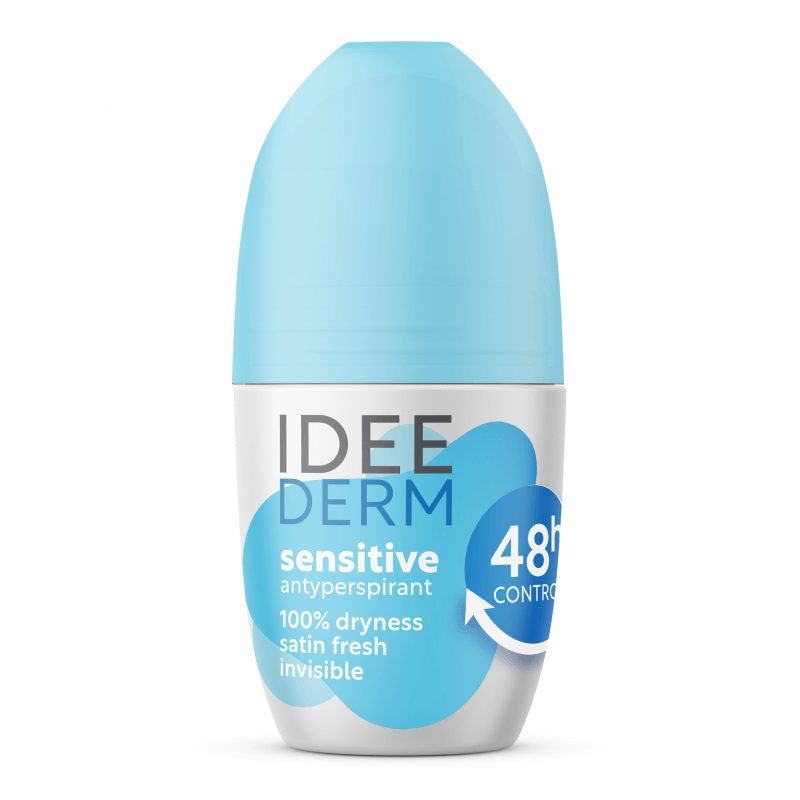 IDEEPHARM IDEEDERM Sensitive, antyperspirant w kulce 48h,  50 ml