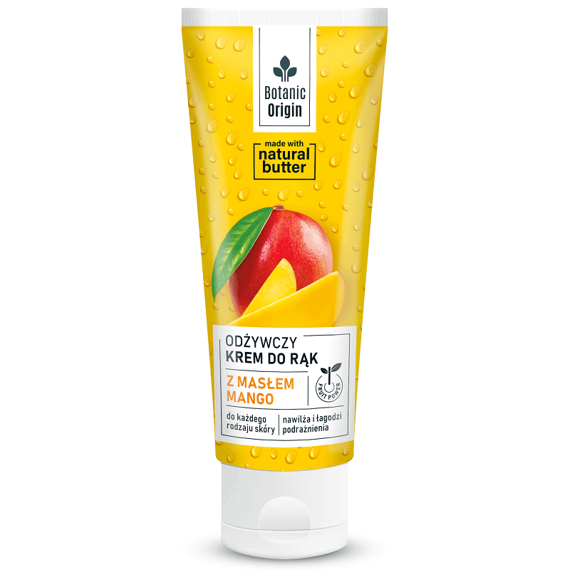 Botanic Origin, krem odżywczy z masłem mango do rąk, 100 ml