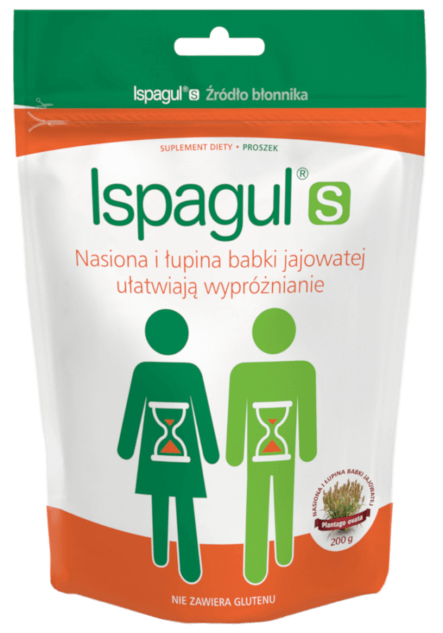 Ispagul S, proszek ze składnikami wspierającymi pracę układu pokarmowego, 200 g