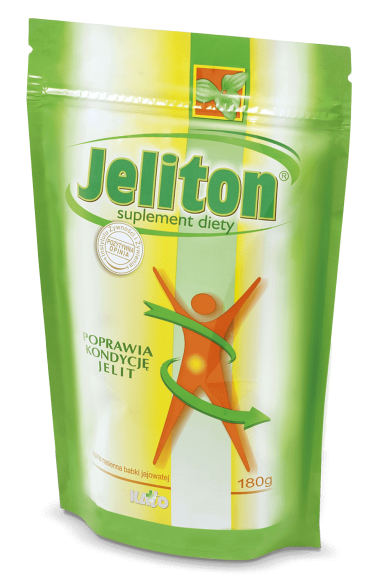 Jeliton, proszek z łupiną nasienną babki jajowatej wspomagającą pracę jelit, 180 ml