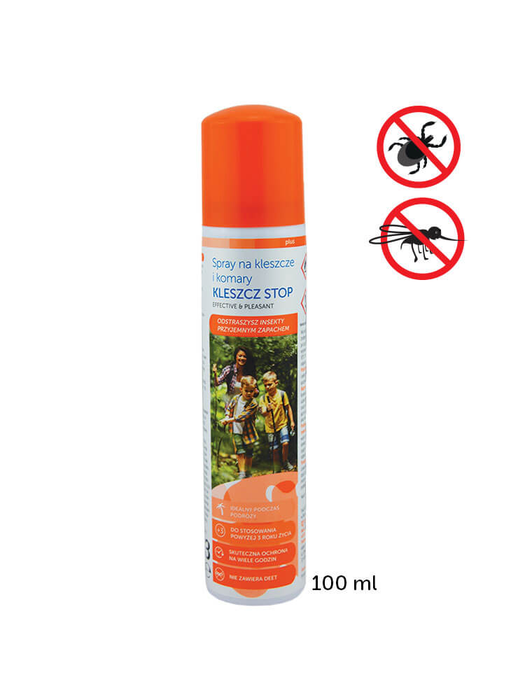 KLESZCZ STOP, spray na kleszcze i komary, 100 ml