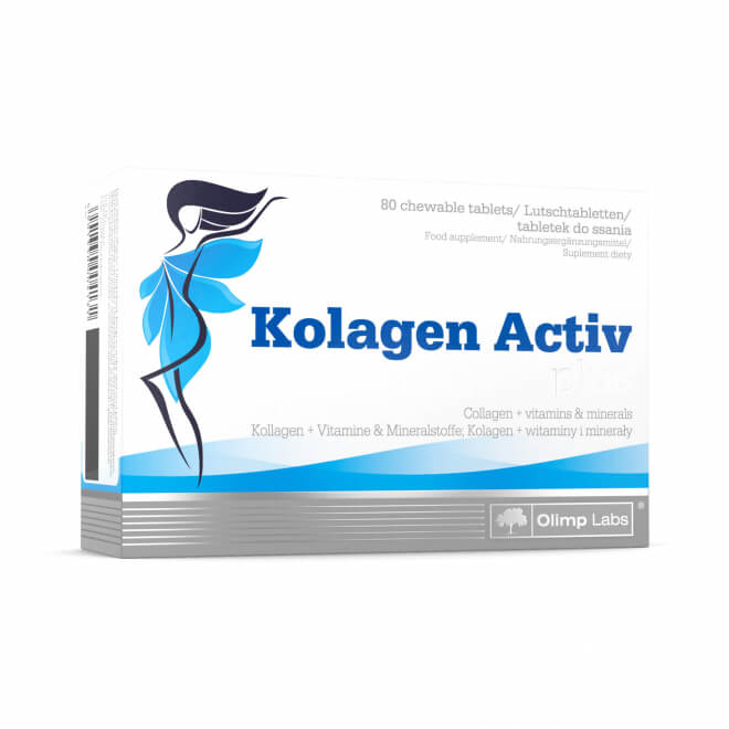 Olimp Kolagen Activ Plus, tabletki do ssania ze składnikami wspierającymi zdrowy wygląd skóry, 80 szt.