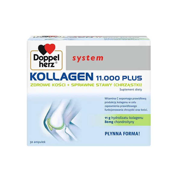 Doppelherz System Kollagen 11.000 PLUS, Płyn, 30 ampułek x 25 ml