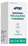 Kompresy APTEO CARE kompresy niejałowe z włókniny 5 x 5 cm, 100 szt.