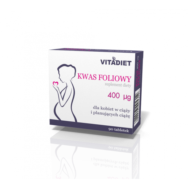 Kwas foliowy dla kobiet w ciąży i planujących ciążę, 90 szt.