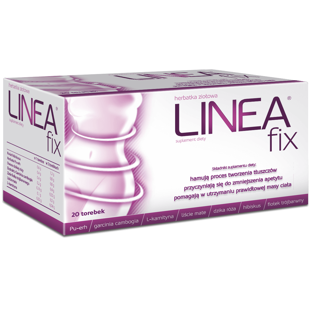 Linea fix, proszek ze składnikami wspomagającymi odchudzanie, 20 sasz.