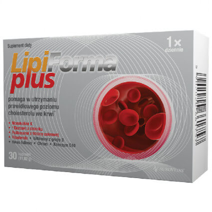 LipiForma Plus, kapsułki ze składnikami wspierającymi właściwy poziom cholesterolu, 30 szt.