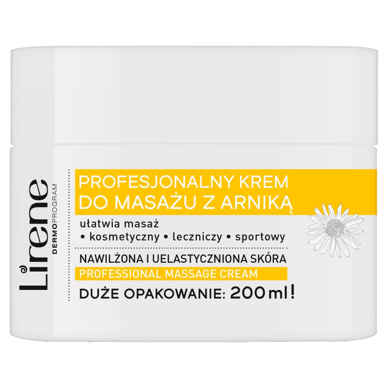 Lirene Profesjonalny krem do masażu z arniką, 200ml