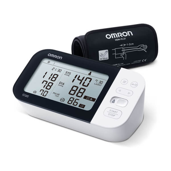 Omron M7 Intelli Black, ciśnieniomierz naramienny do monitorowania ciśnienia w warunkach domowych, 1 szt.