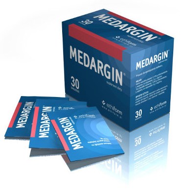 Medargin , preparat uzupełniający codzienną dietę w argininę, 30 sasz.