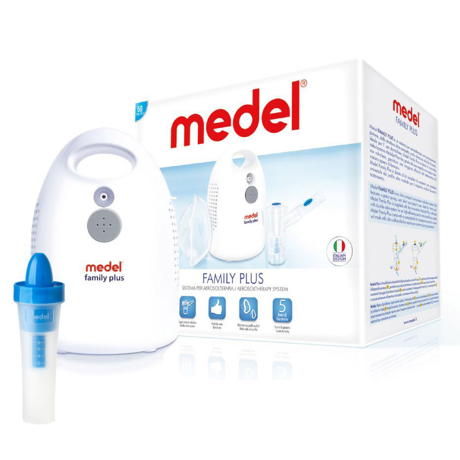 Medel Family Plus, inhalator z nebulizatorem do oczyszczania zatok + oczyszczacz do nosa