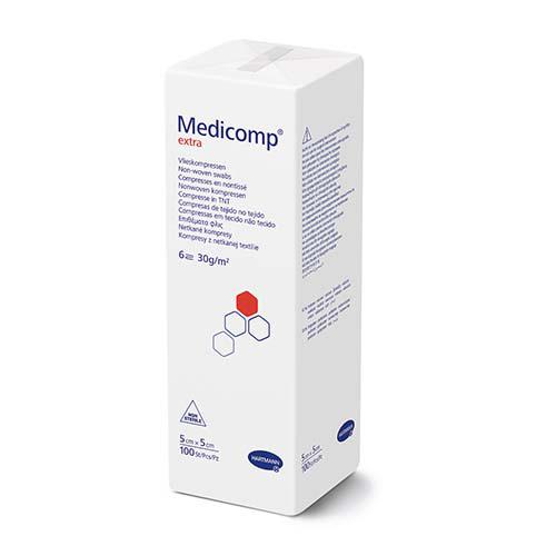 Kompresy MEDICOMP EXTRA, niejałowe, 5 cm x 5 cm, 100 szt.