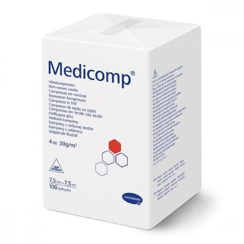 Kompresy MEDICOMP , niejałowe, 7,5 cm x 7,5 cm, 100 szt.