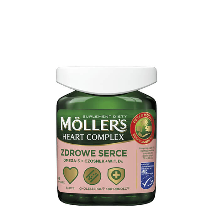 Mollers Complex Heart, kapsułki ze składnikami wspierającymi zdrowe serce, 60 szt.