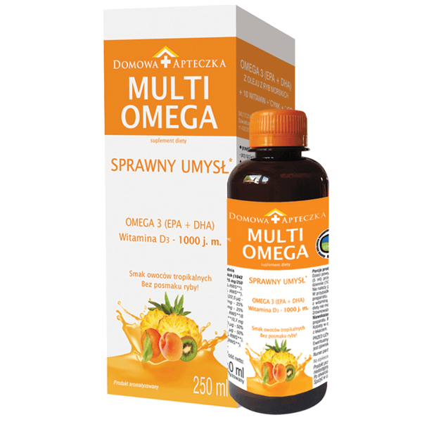 MultiOmega, syrop z olejem z ryb morskich wzmacniającym odporność, 250 ml