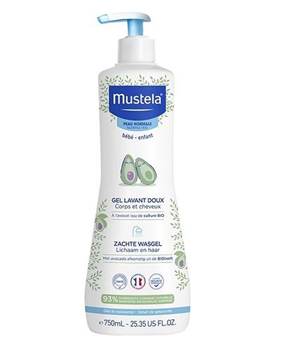 Mustela Bebe - Enfant, delikatny żel do mycia ciała i włosów dla niemowląt, 750 ml