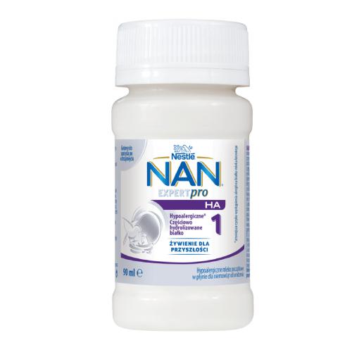NAN Expert pro H.A. 1, mleko początkowe w płynie dla niemowląt od urodzenia, 32 szt. po 90 ml