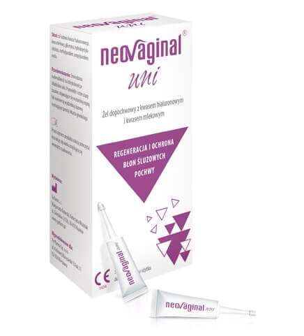 NEOVAGINAL UNI , żel dopochwowy z kwasem hialuronowym i mlekowym, 5 aplikatorów po 5 ml