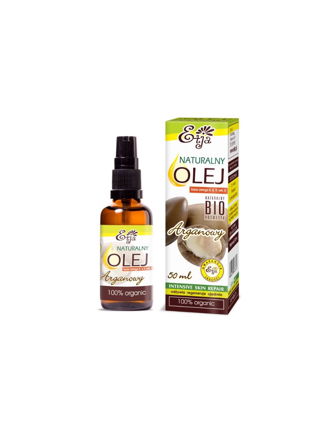 ETJA Olej arganowy, nawilżający i ujędrniający skórę, 50 ml