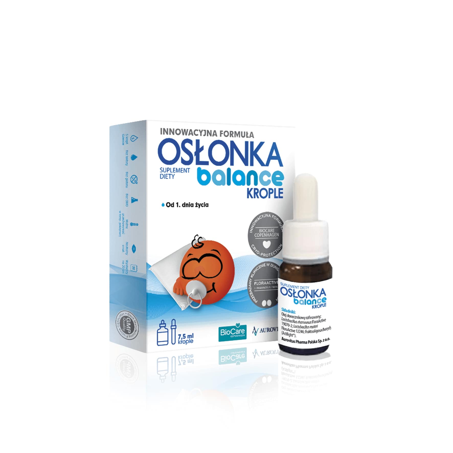 Osłonka Balance, krople osłonowe dla dzieci i niemowląt przy antybiotykoterapii, 7,5 ml