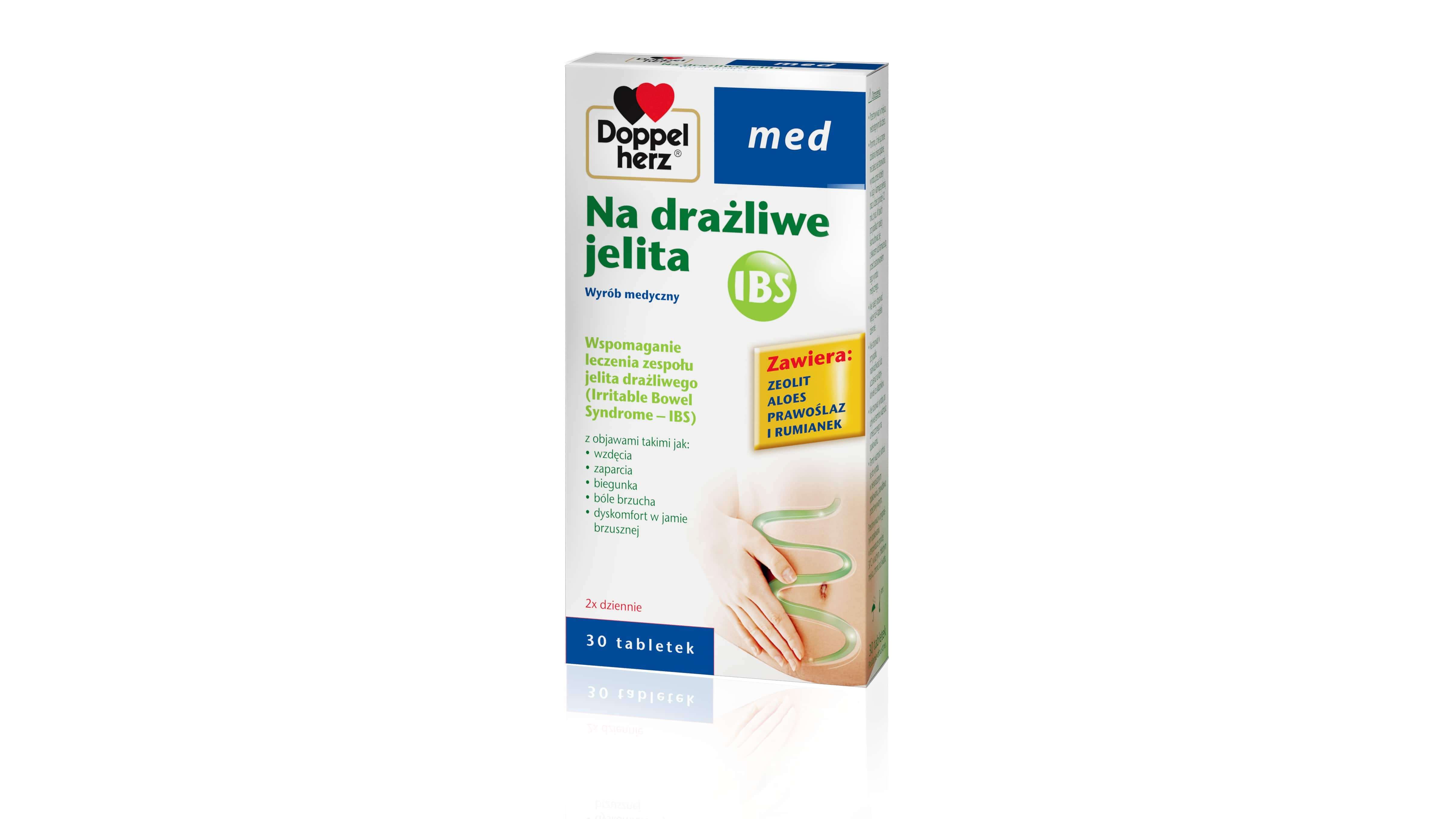 Doppelherz med Na drażliwe jelita , tabletki wspomagające leczenie zespołu jelita drażliwego, 30 szt.
