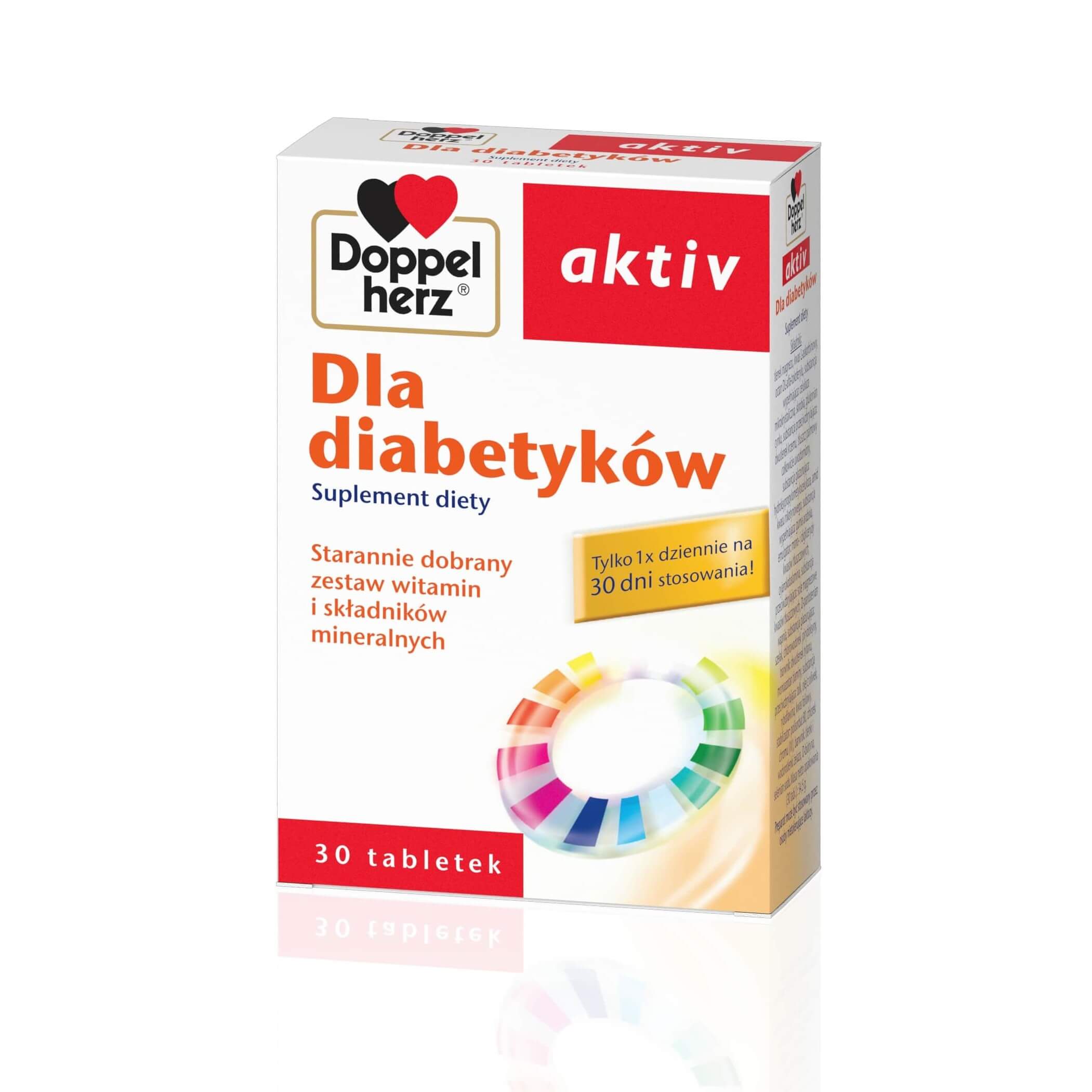 Doppelherz aktiv Dla diabetyków tabletki z witaminami i minerałami dla diabetyków, 30 szt. 