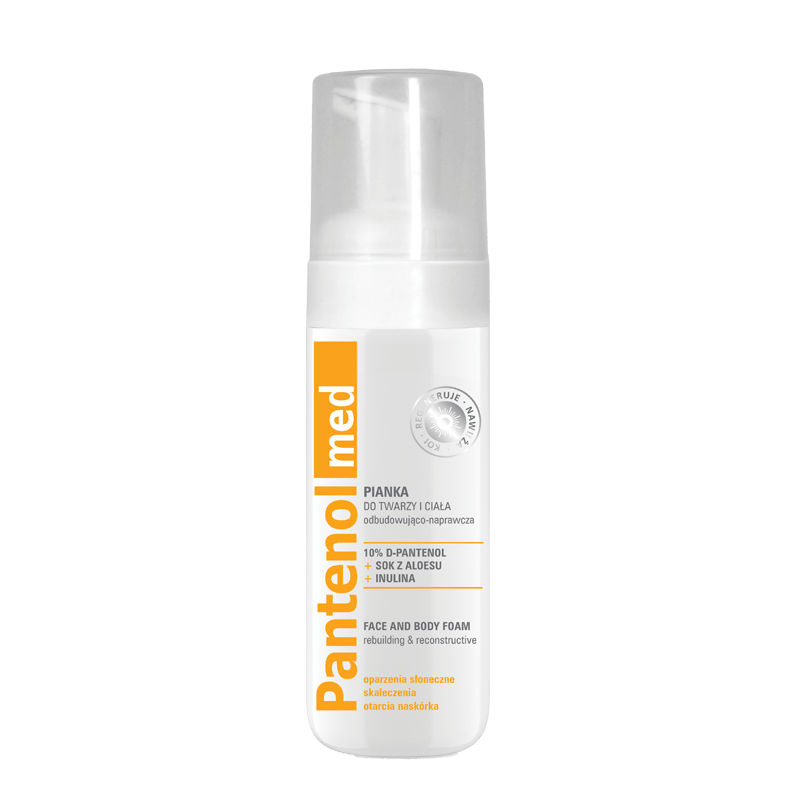 Pantenol med pianka do twarzy i ciała odbudowująco-naprawcza, 150 ml