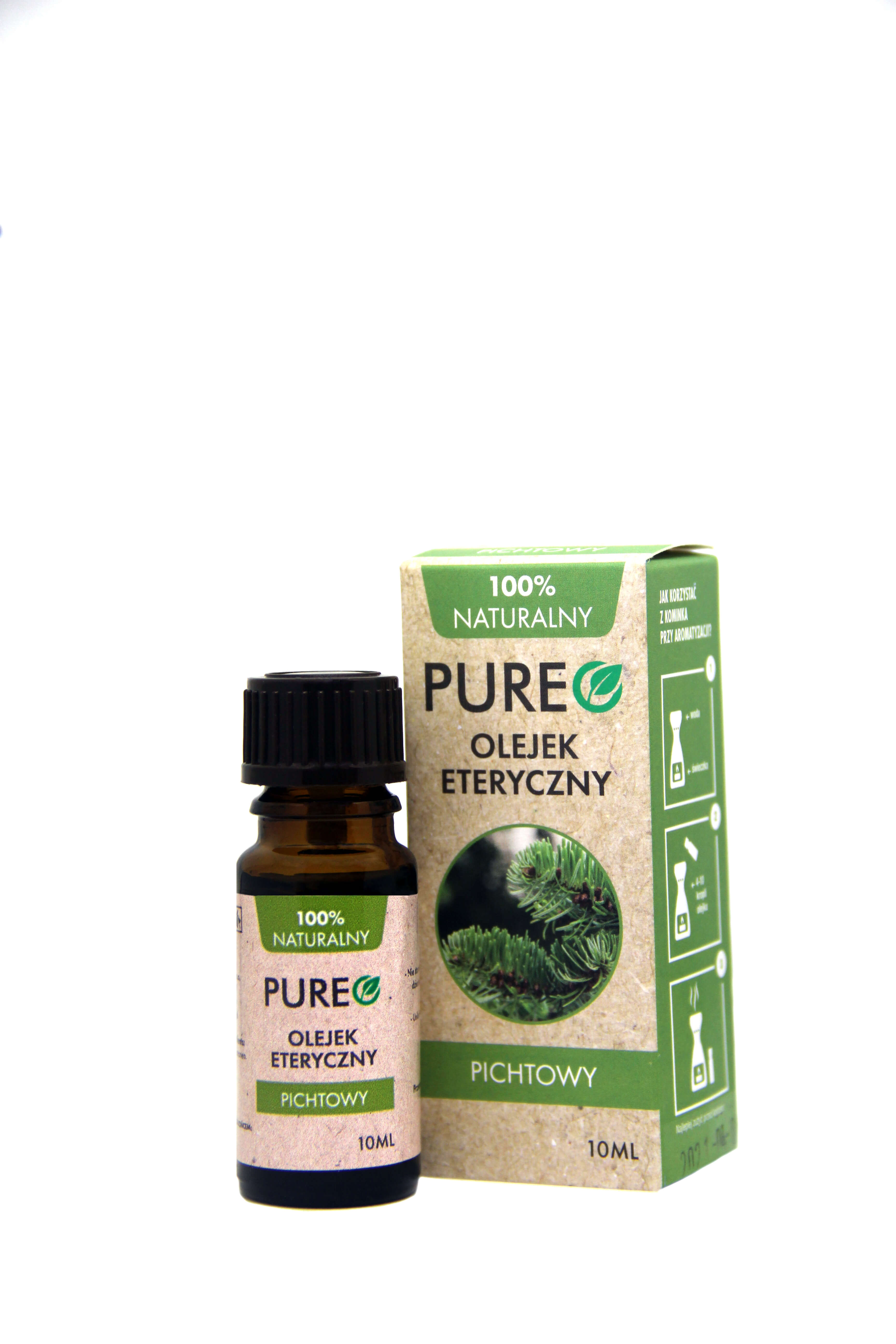 PUREO Olejek eteryczny Pichtowy o właściwościach przeciwgrzybiczych i antyseptycznych, 10 ml