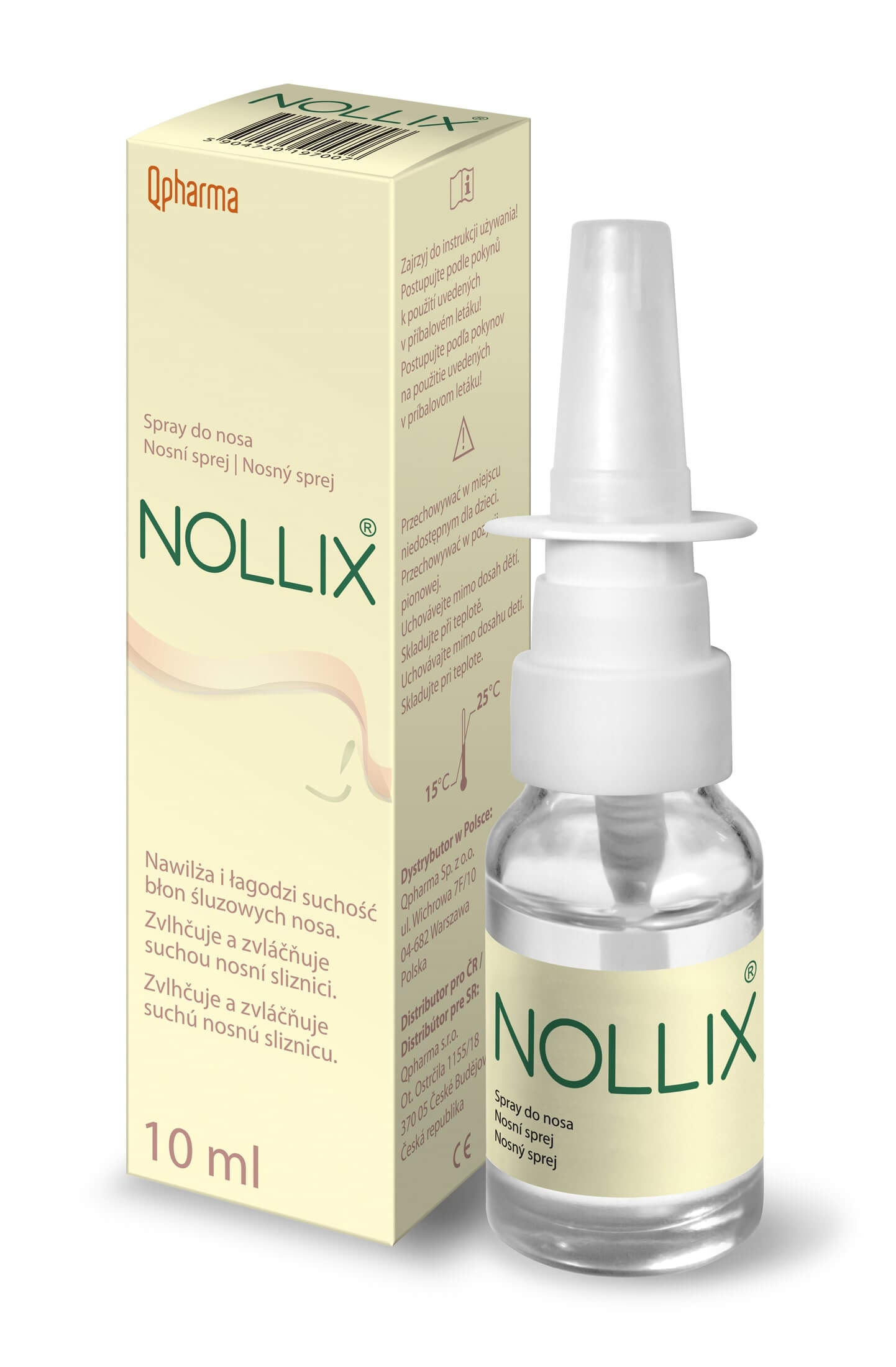 Nollix spray nawilżający błonę śluzową nosa, 10 ml