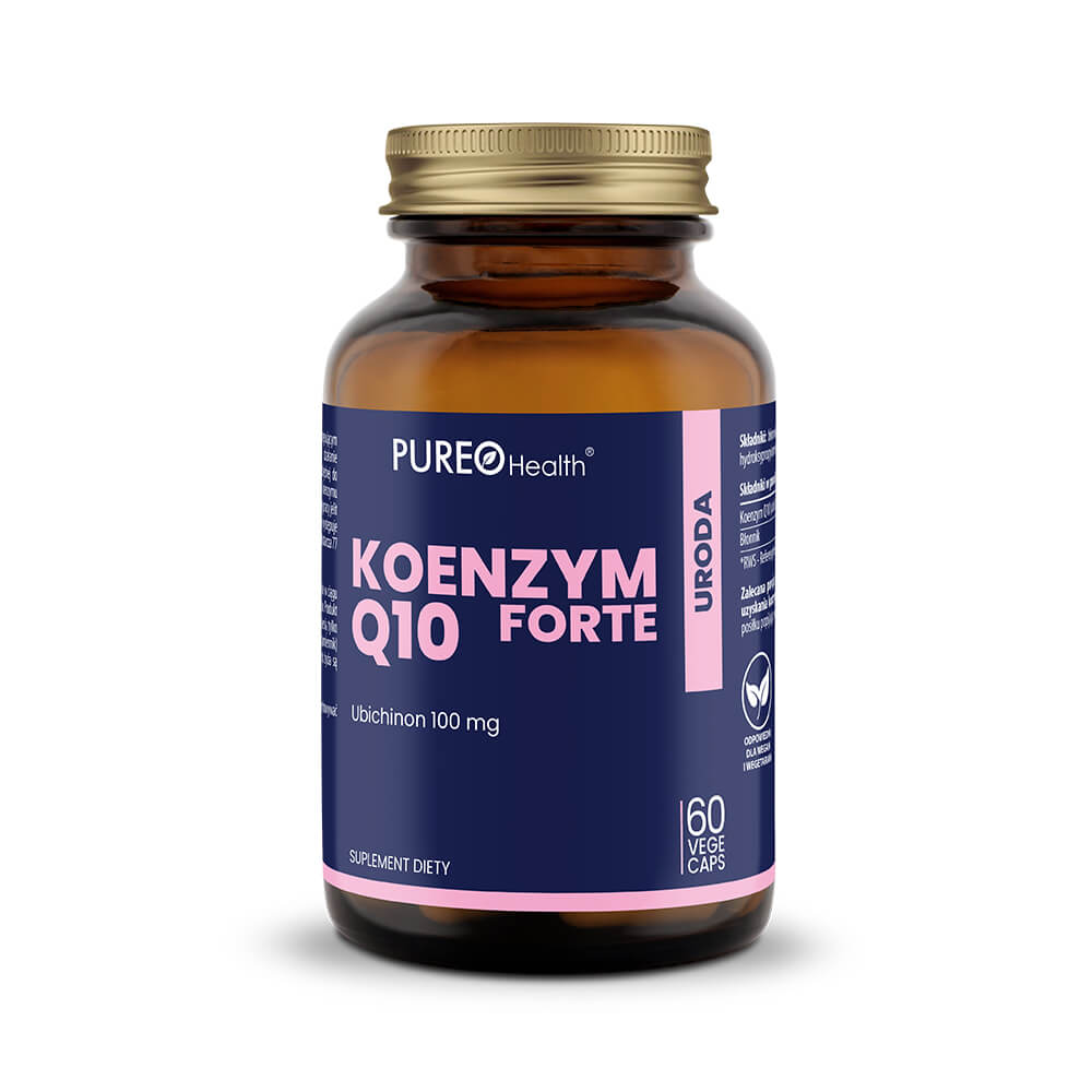 PUREO Health Koenzym Q10 Forte, kapsułki ze składnikami wspomagającymi prawidłowy metabolizm komórkowy, 60 szt.