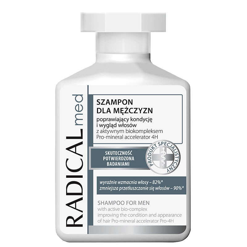 IDEEPHARM RADICAL MED, szampon dla mężczyzn poprawiający kondycję i wygląd włosów, 300 ml