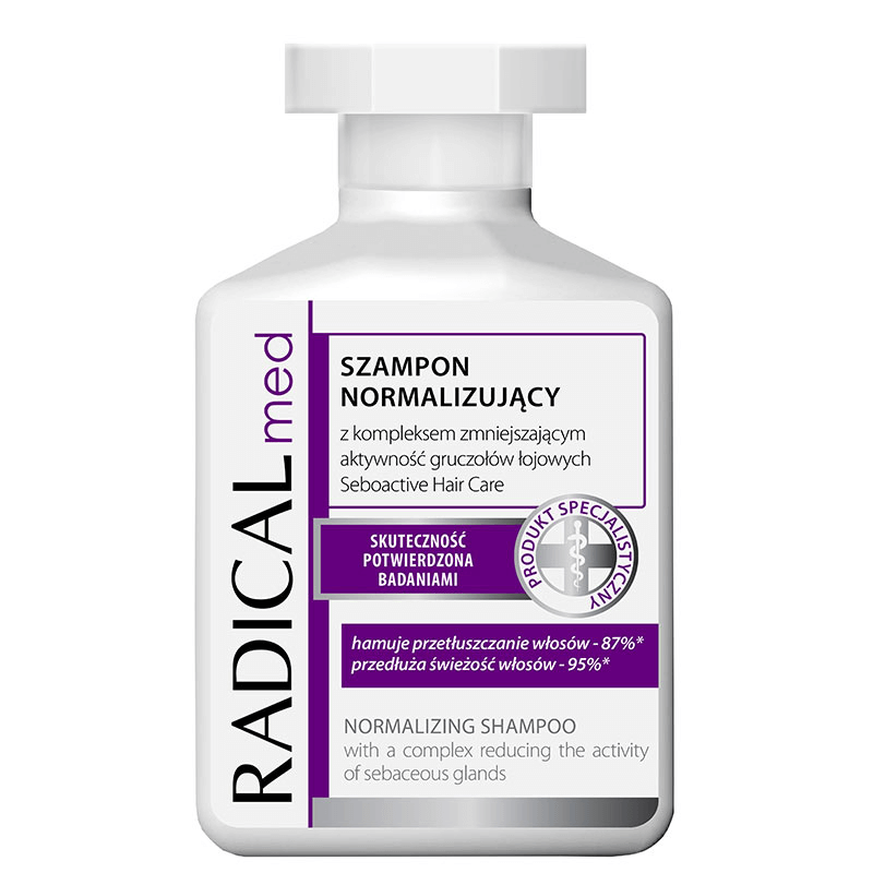 IDEEPHARM RADICAL MED, szampon normalizujący z kompleksem zmniejszającym aktywność gruczołów łojowych, 300 ml