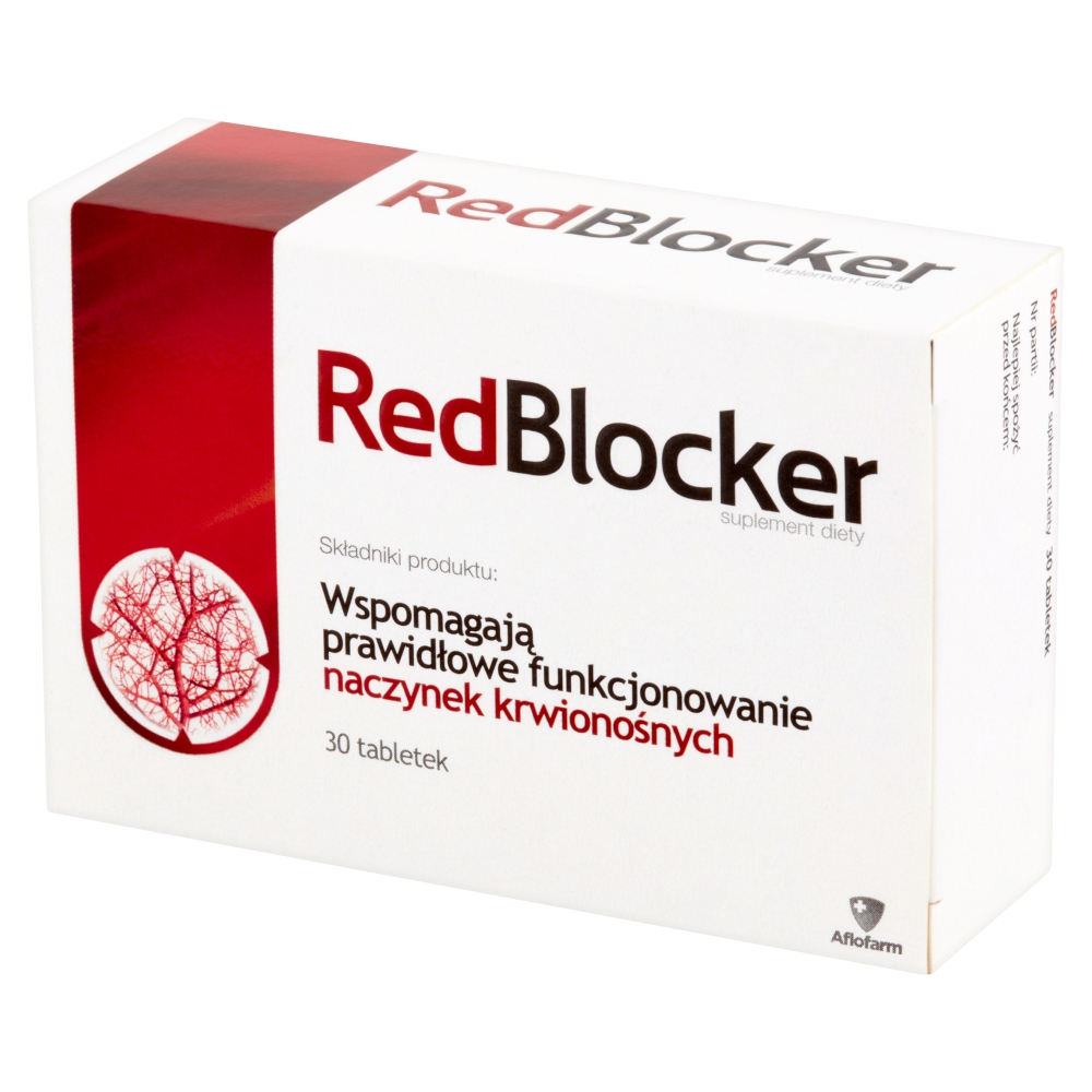 Redblocker , tabletki ze składnikami wzmacniającymi naczynia kwionośne, 30 szt.