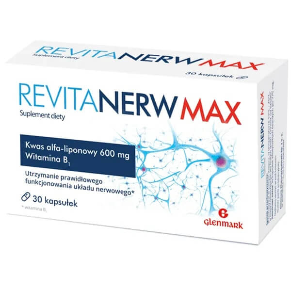 Revitanerw Max , kapsułki ze składnikami wspierającymi układ nerwowy, 30 szt.
