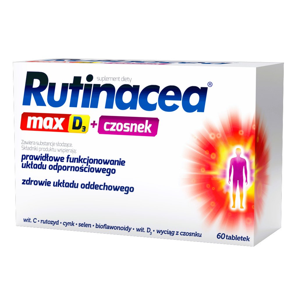 Rutinacea Max D3 + Czosnek, 60 tabletek
